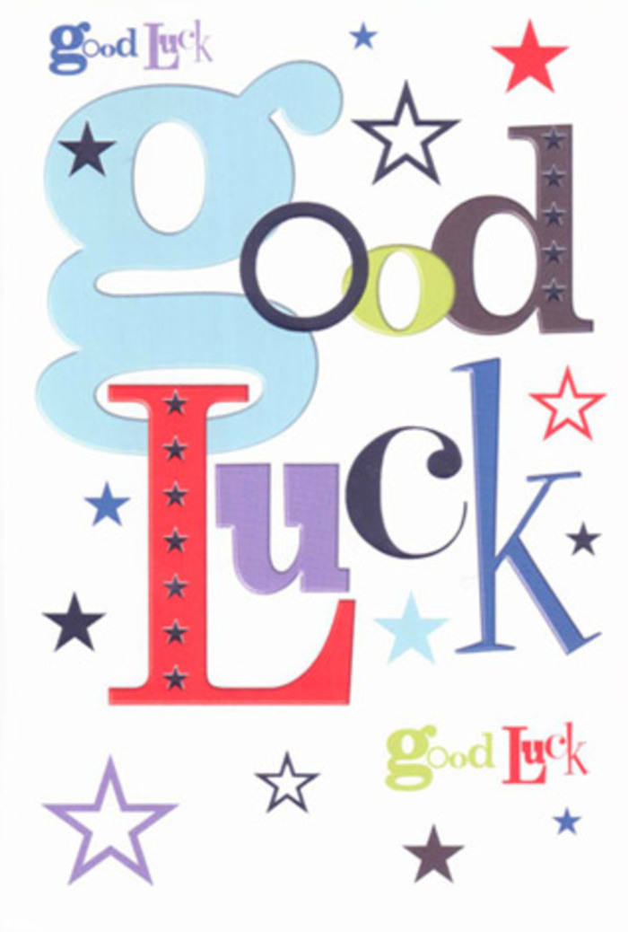 Brimming with vivacity, this good luck card becomes a miniature work of art-its jubilant bursts of signage and starry accents reminiscent of Willesden's own colourful street murals and festive markets. Each letter pops with individuality: a broad, pastel blue here, a slender midnight black there, with surprising pats of sunburst red and playful punctuation in mossy greens and vivid violets. Dotted stars, lively and luminous, scatter imaginative hope across the pristine white background, their arrangement like twinkling lights soaring over Roundwood Park in celebration. The modern layout breathes with joyful intent, allowing every vibrant hue to shine. Touching the card, you feel the exquisite smoothness of fresh luxury paper, as inviting as picking up a just-delivered floral arrangement on College Road. This card feels like a sideline cheer-a friend's voice ringing out, proud and full of hope-as someone steps into new opportunities, whether heading to an audition at The Library at Willesden Green or starting anew within our neighbourhood. Every detail is infused with genuine belief, carrying a little bit of Willesden's contagious optimism forward.